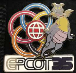 Epcot 35th Anniversary - Figment and Epcot Symbol - WDW