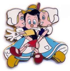 Pinocchio with Two Girl Puppets