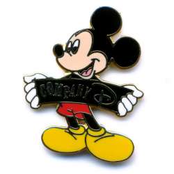 Mickey Holding Black Company D Banner