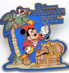 25430 - Walt Disney World Resort Hotels Pre-ODPT Assortment - Disney's Caribbean Beach Resort - Pirate Mickey with Treasure - Walt Disney World alternate image