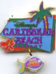 25432 - Walt Disney World Resort Hotels Est. Collection (2001) - Disney's Caribbean Beach Resort Est. 1998 Dangle - Walt Disney World alternate image