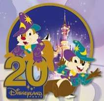 4129 - Disneyland Paris 20th Anniversary - Sorcerer Chip and Dale Logo - Disneyland Resort Paris alternate image
