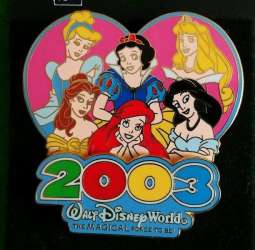 25664 - 2003 Dated Year Pins - Princesses - Walt Disney World alternate image