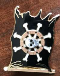 8295 - Pirates of the Caribbean - Pirate Skull Flag with Spinning Wheel alternate image