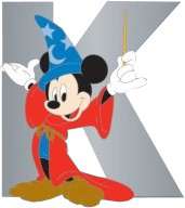 Sorcerer Mickey Letter K
