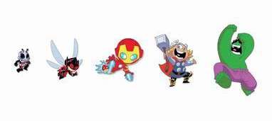 27249 - SDCC 2019 - Marvel Skottie Young - Avengers Pin Set - Full Set - Disney Licensed alternate image