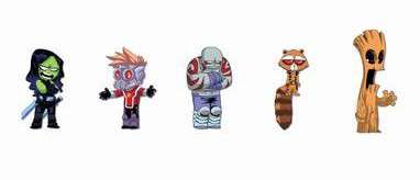 27243 - SDCC 2019 - Marvel Skottie Young - Guardians of the Galaxy Pin Set - Disney Licensed alternate image