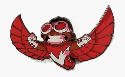 27222 - SDCC 2019 - Marvel Skottie Young - Falcon - Disney Licensed alternate image