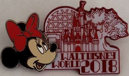 2018 Dated Year Pins - Minnie Mouse 2018 Logo - WDW