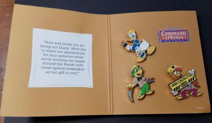 27162 - Coronado Springs Construction - 2017 Coronado Springs - Refurbishment Gift - The Three Caballeros - 3 Pin Set - Walt Disney World alternate image
