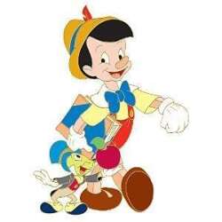 Pinocchio and Jiminy Cricket