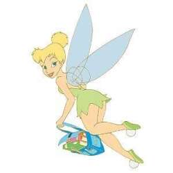 Tinker Bell with book bag