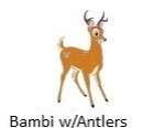 2019 Hidden Mickey - Bambi - Bambi with Antlers - WDW