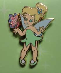 Toddler Tinker Bell Mini Pins - Toddler Tinker Bell with Butterfly - MLT
