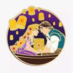 42769 - BoxLunch - Disney - Uncas International - Tangled - Rapunzel and Flynn in Boat with Lanterns - Disney Licensed alternate image