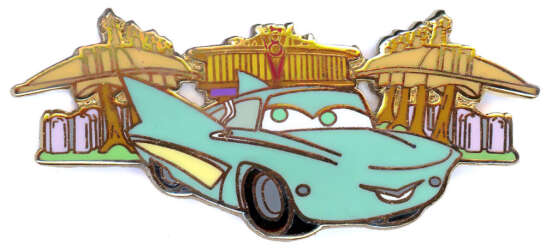 Flo in front of her Gas Station