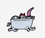 Lock, Shock, & Barrel riding in a tub