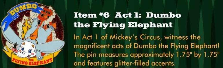 43422 - Mickey's Circus: Program Acts - Act 1: Dumbo the Flying Elephant - Walt Disney World alternate image