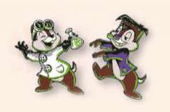 27908 - Disneyland Paris Halloween 2019 - Chip & Dale Pin Set - Disneyland Resort Paris alternate image