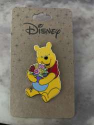 43954 - BoxLunch - Disney - Pooh with Flowers Layered Enamel Pin - Disney Licensed alternate image