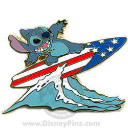 45055 - Disney's Americana Deluxe Starter Set 2008 - Stitch on Patriotic Surfboard ONLY alternate image