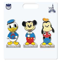 45100 - Walt Disney World 50th Anniversary Vault Collection - Mickey Mouse and Friends ''Bobble Head'' Pin Set - Walt Disney World alternate image