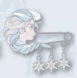 28854 - Frozen Lanyard - Elsa with Dangling Snowflakes - Disneyland Resort Paris alternate image