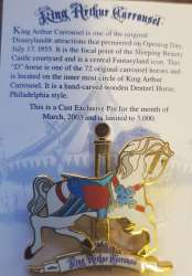King Arthur Carousel Horse slider- Cast Exclusive
