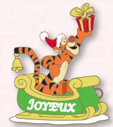 Winnie the Pooh Joyeux Noel - Tigger in Sleigh - DLP