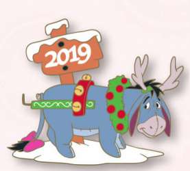 Winnie the Pooh Joyeux Noel - Eeyore in Bell Harness - DLP