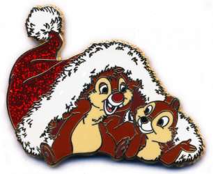 Click to view the Chip & Dale inside a Glitter Santa Hat details