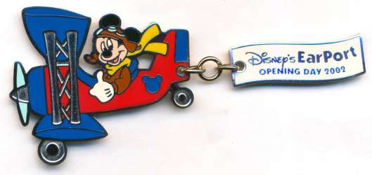Opening Day 2002 - Mickey Piloting a Red & Blue Biplane