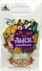 'Alice in Wonderland 70th Anniversary - Character and Logo Dangle - HKDL'