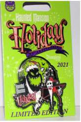 46153 - Haunted Mansion Holiday - Disneyland Resort 2021 Haunted Mansion Holiday 20th Anniversary Pin Oogie and Sandy Claws - Disneyland Resort alternate image