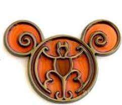 40459 - Halloween 2013 - Stained Glass Mickey Head with Haunted Mansion Bat alternate image