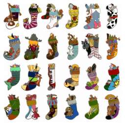 24-Day Holiday Countdown Calendar Mystery Pin - 24 Pin Advent Calendar - MLT