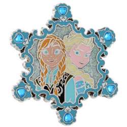46 - Frozen - Anna & Elsa Jeweled Snowflake Pin alternate image