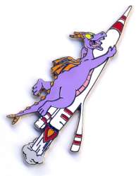 Figment Riding a Moonliner Rocket