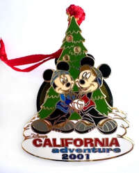 Mickey and Minnie with Light-up Tree Ornament - Disney California Adventure