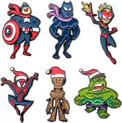 47497 - Marvel Holidays - Avengers Holiday 6-Pin Set - Disney Licensed alternate image