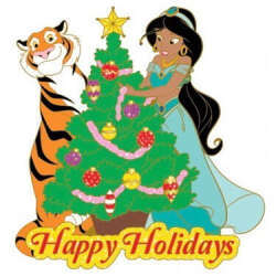 'Disney Pins Blog (DPB) Exclusives - Happy Holidays - Jasmine &amp; Rajah - DLIC'