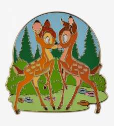 47661 - BoxLunch - Loving Circle Frame - Bambi & Faline - Disney Licensed alternate image