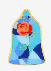 Boxlunch - Princess Stained Glass - Stained Glass Bell Jar with Rose - LFLY
