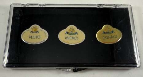Mickey, Donald and Pluto 50th Anniversary Name Tags