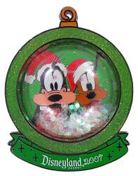 Goofy and Pluto in Snow Globe Disneyland 2007