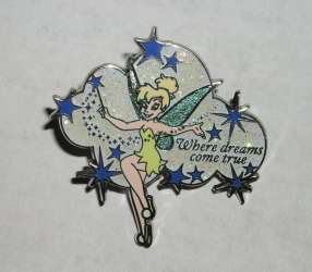 Where Dreams Come True - Pixie Dust Pins - Tinker Bell - Silver Cloud - MLT