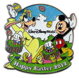 'Easter 2012 - Mickey and Goofy collecting eggs - WDW'