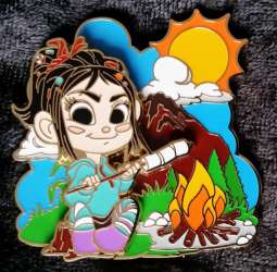 Vanellope Roasting Marshmallows