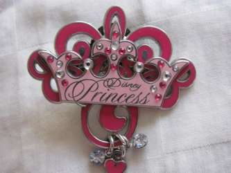 Pink crown with dangle charms