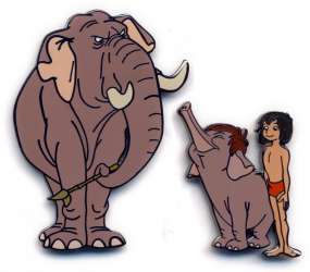 Colonel Hathi, Junior and Mowgli